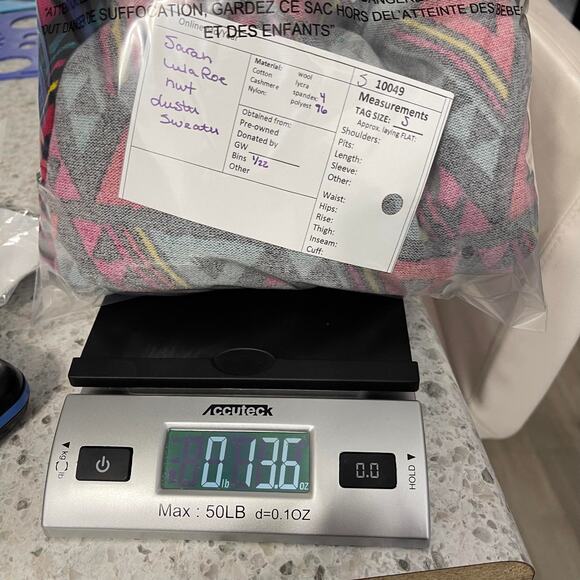 LulaRoe women's SARAH knit cardigan knit sweater duster length open no button - Picture 9 of 10